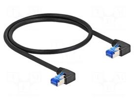Patch cord | S/FTP | Cat 6a | RJ45 right angled plug,both sides