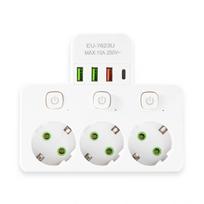 Žaidimų zona | PC | Konsolės | Priedai // Žaislai ir žaidimai vaikams // DA714C LISTWA ZASILAJĄCA 3 GNIAZDA + 3xUSB + USB-C 3M