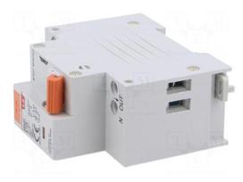 RCBO breaker | Inom: 10A | Ires: 30mA | Poles: 1+N | 230/400VAC | IP20