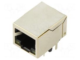 Connector: RJ45 | data transfer | shielded,with LED | 8p8c | THT