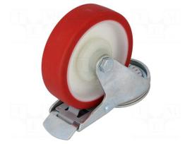 Transport wheel | Ø: 125mm | W: 30mm | H: 155mm | torsional with lock