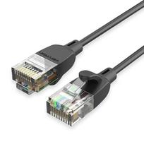 Vention RJ45 kabelis / Patch kabelis Ultra-plāns 1m CAT6A (melns)