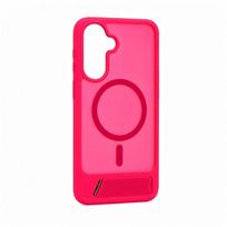 Nugarėlės dėklai Evelatus Samsung Galaxy A17 4G / A17 5G Rubber Coated MagSafe With Stand Case Hot Pink