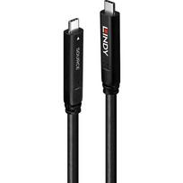 Lindy USB 3.2 Gen 2 & DP 1.4 Type C hybrid cable (black, 10m)