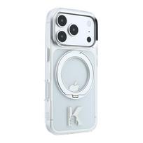 Nugarėlės dėklai Karl Lagerfeld Apple iPhone 18 Pro HC MagSafe IML Ring Stand 360 Kameo Metal Transparent