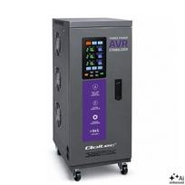 Qoltec Trójfazowy stabilizator napięcia AVR MULTIPROTECTION |10kVA | Dokładność ± 3% | Serwomotor 3F | LCD | Expert Line
