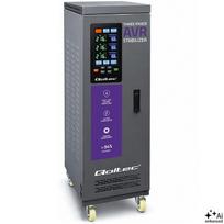 Qoltec Trójfazowy stabilizator napięcia AVR MULTIPROTECTION | 40kVA | Dokładność  ± 3% | Serwomotor 3F | LCD | Expert Line
