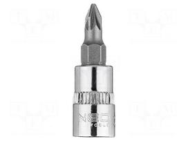 Socket: Pozidriv®-bit | PZ1 | 1/4" | 37mm | Chrom-vanadium steel