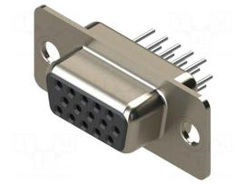 Connector: D-Sub HD | PIN: 15 | socket | female | straight | THT | MHDD