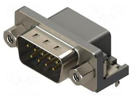 Connector: D-Sub | PIN: 9 | socket | male | for panel mounting,on PCBs