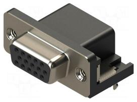 Connector: D-Sub HD | PIN: 15 | socket | female | straight | THT | MHHDR