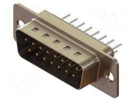 Connector: D-Sub | PIN: 15 | socket | male | angled | THT | MHDD