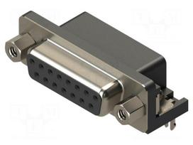 Connector: D-Sub | PIN: 15 | socket | female | straight | THT | MHDR
