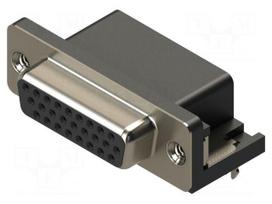 Connector: D-Sub HD | PIN: 26 | socket | female | straight | THT | MHHDR