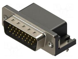 Connector: D-Sub HD | PIN: 26 | socket | male | angled | THT | MHHDR