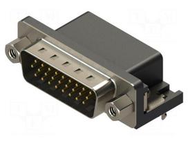 Connector: D-Sub HD | PIN: 26 | socket | male | angled | THT | MHHDR