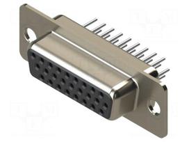 Connector: D-Sub HD | PIN: 26 | socket | female | straight | THT | MHDD