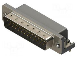 Connector: D-Sub | PIN: 25 | socket | male | angled | THT | MHDR