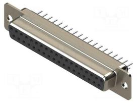 Connector: D-Sub | PIN: 37 | socket | female | straight | THT | MHDD