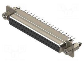 Connector: D-Sub | PIN: 37 | socket | female | straight | THT | MHDD