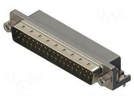 Connector: D-Sub | PIN: 37 | socket | male | angled | THT | MHDR