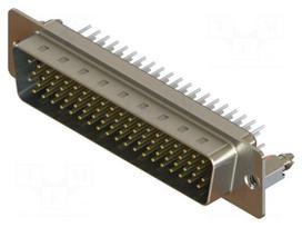 Connector: D-Sub HD | PIN: 78 | socket | male | angled | THT | MHDD