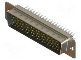 Connector: D-Sub HD | PIN: 78 | socket | male | angled | THT | MHDD