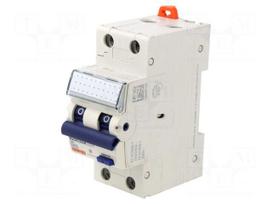 RCBO breaker | Inom: 25A | Ires: 30mA | Poles: 2 | 230VAC | IP20 | 1÷35mm2