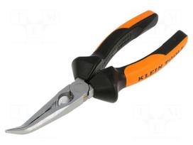 Pliers: insulated | cutting,curved,half-rounded nose | 200mm