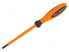 Screwdriver: insulated | slot | 4mm | Blade length: 100mm