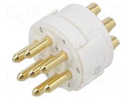Connector: M23 | contact insert | PIN: 7 | male | industrial | 200V | 20A
