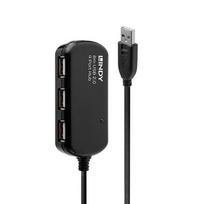 LINDY USB 2.0 aktyvus prailgintuvo šakotuvas Pro 4 prievadai 8m