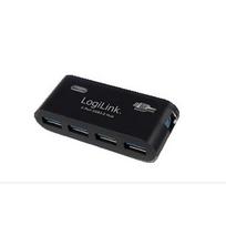 Logilink USB šakotuvas 4 prievadai 3.0 su maitinimo bloku Black