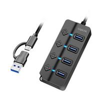 LogiLink USB 3.2 Gen1 4 prievadų šakotuvas su įjungimo/išjungimo jungikliu Black