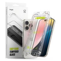Ringke iPhone 16 Pro ekrano apsauga Premium lengvas slydimas grūdintas stiklas 9H su montavimo įrankiu (2 vnt.) Transparent