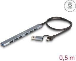 DeLOCK 64273 USB 3.2 Gen 1 (3.1 Gen 1) Type-C šakotuvai ir koncentratoriai 5000Mbit/s Grey
