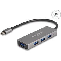 DELOCK 4 prievadų USB 5Gbps šakotuvas su USB Type-C jungtimi