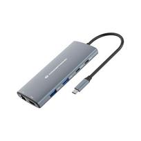 HUB USB Conceptronic CONCEPTRONIC 10-1 dokas USB-C->HDMI/2xUSB-C/3xUSB-A/+ 20cm laidu