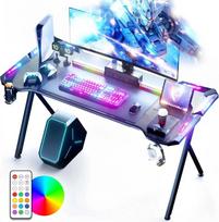 DOWINX RGB Gamer Computer Desk 63inch (160x54x75cm) + Remote control