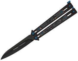 Nóż Tokisu 02259 Balisong Bright Black Steel