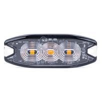 Automobilių lemputės, Motociklų ir traktorių technikos šviestuvai // LED darbo šviestuvai automobiliams ir specialiajai technikai // Lampa błyskowa ostrzegawcza płaska 3 led r65 r10 12-24v amio-02297