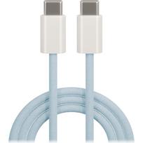 Planšetdatori ir planšetinių kompiuterių priedai // USB Kabeliai // Maxlife kabel mxuc-06 usb-c – usb-c 1,0 m 20w niebieski nylonowy