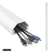 Įrankiai ir matavimo prietaisai // Įrankių, priedų naujienos // Aluminiowa listwa maskująca do kabli Maclean, 33x18x750mm, biała, MCTV-897 W