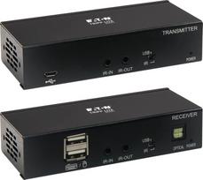 Eaton Eaton Tripp Lite Series USB C į HDMI per Cat6 plėtimo komplektas su KVM palaikymu, 4K 60Hz, 4:4:4, siųstuvas/imtuvas, USB, PoC, HDCP 2.2, iki 70 m, TAA suderinamas
