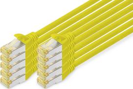 DIGITUS CAT 6A S/FTP tinklo kabelių rinkinys, 10 vnt., 2m, yellow