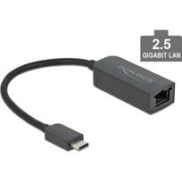 Adapteris USB Delock 66645 USB-C - RJ-45 Black (66645)