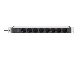 DIGITUS PDU 1HE 8xC13 2xC19 230V/16A maitinimo paskirstymo blokas Black