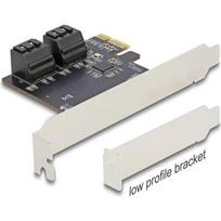 Valdiklis Delock DELOCK 4 prievadų SATA PCI Express x1 kortelė Low Profile formatu