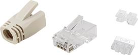 Equip Cat6a neekranuotų RJ45 jungčių rinkinys 100 vnt. skaidriame polietileno maišelyje