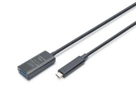 DIGITUS pagarinimo laidas USB-C->USB-A vyr./moter. 10G 5,00m